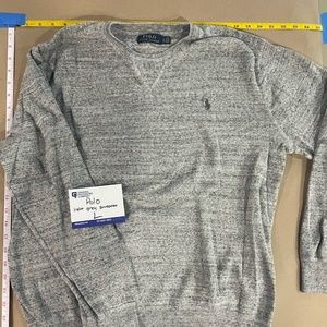 Polo Ralph Lauren Gray Black Crewneck Sweater Size L
